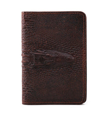Vintage Leather Passport Crocodile Certifiction Case