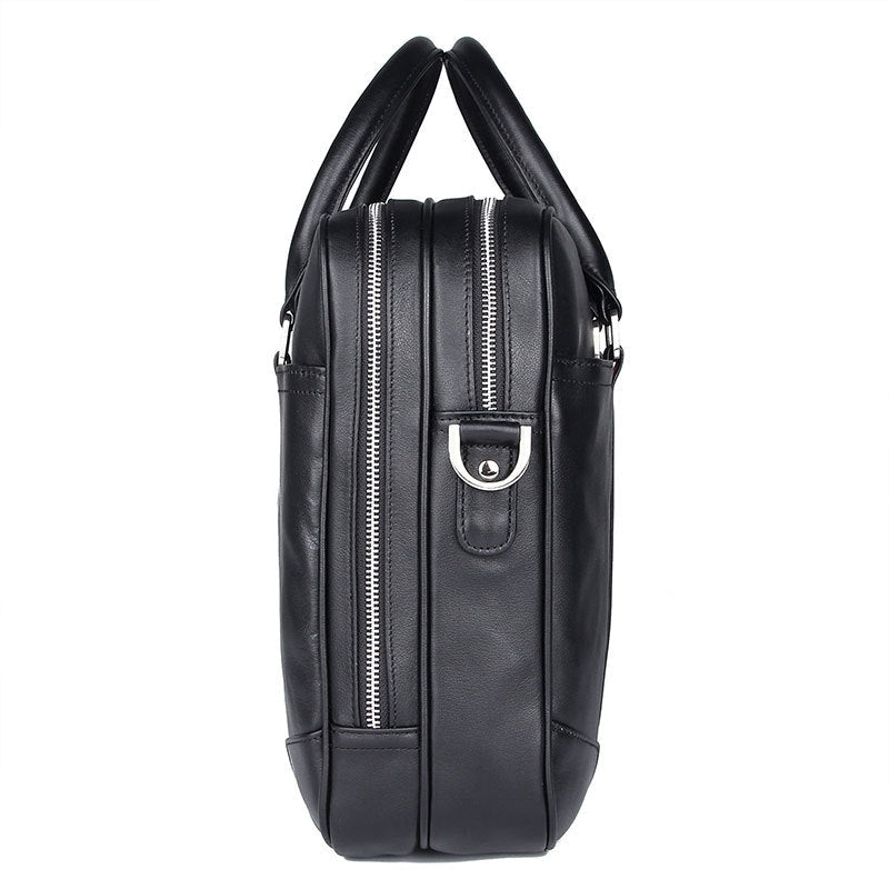 Black Cowhide Leather BriefCase