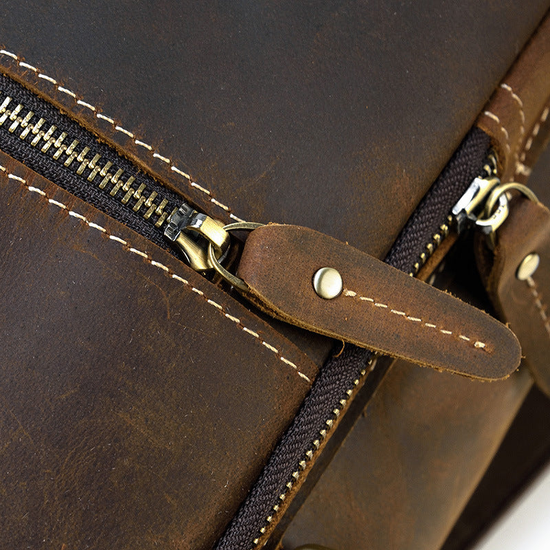 Handmade Large Capacity Leather Laptop