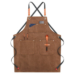 Waxed Waterproof Canvas Aprons with Pockets