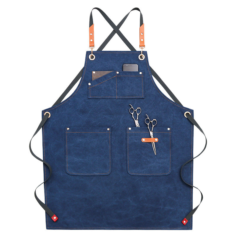 Waxed Waterproof Canvas Aprons with Pockets
