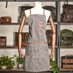 Multi Functional Durable Leather Canvas Apron 6159