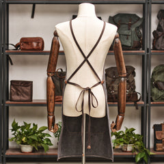 Multi Functional Durable Leather Canvas Apron 6159