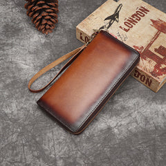 Vintage Hand Rubbing Leather Wallets