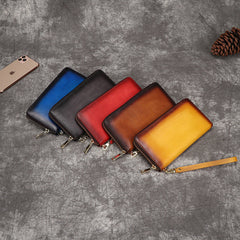 Vintage Hand Rubbing Leather Wallets