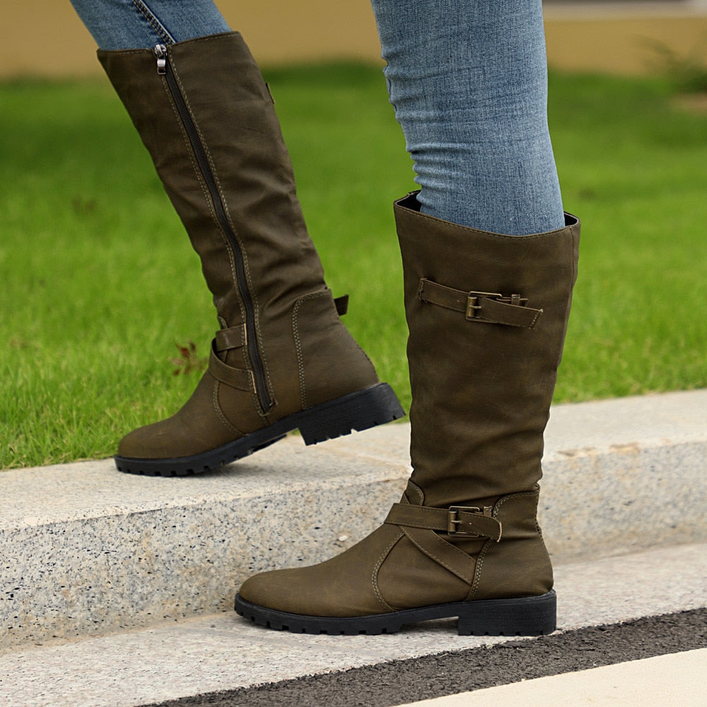 Casual Zipper Boots