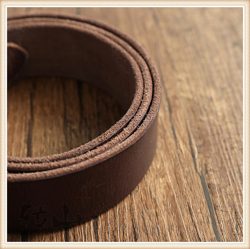 Brass Buckle Handmade Genuine Leather Belt