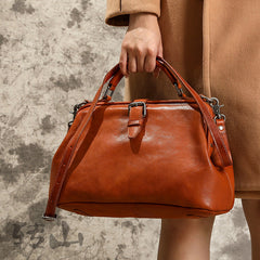Handmade Vege Tanned Leather Tote Bag