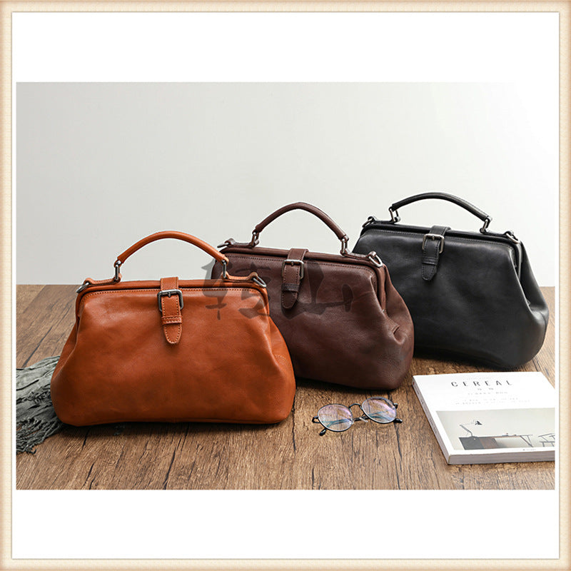 Handmade Vege Tanned Leather Tote Bag
