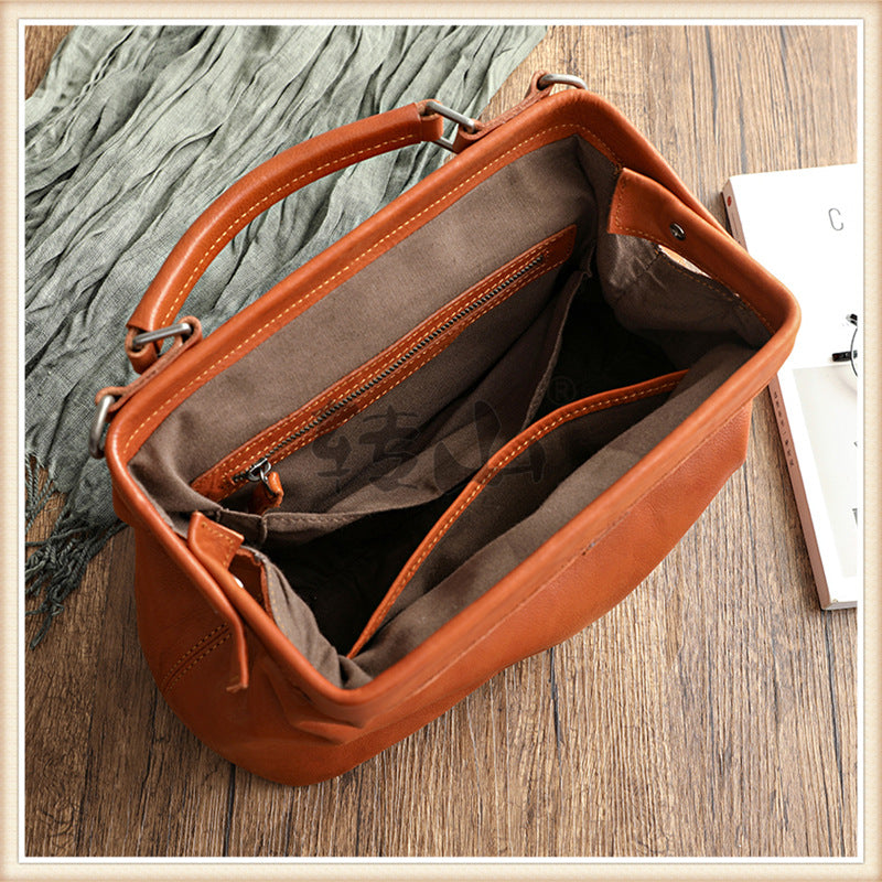 Handmade Vege Tanned Leather Tote Bag