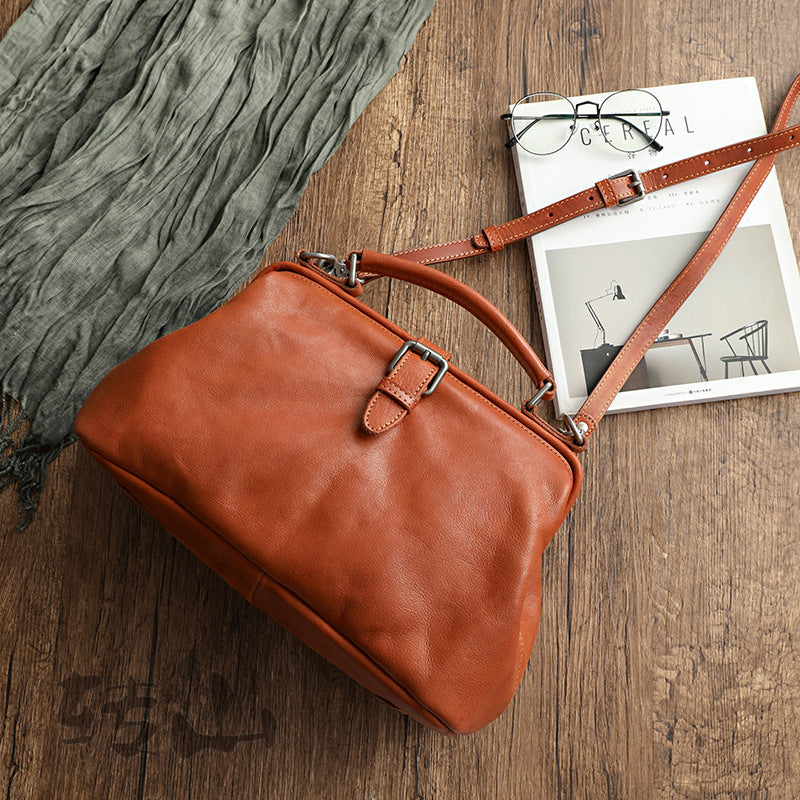 Handmade Vege Tanned Leather Tote Bag