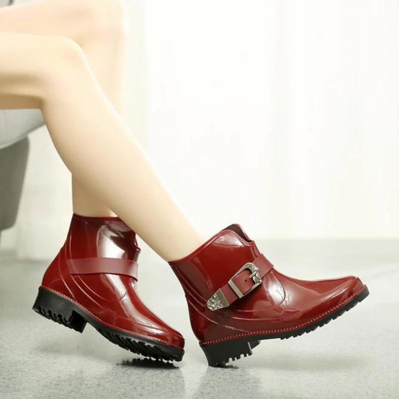 Rubber Waterproof Rain Ankle Boots