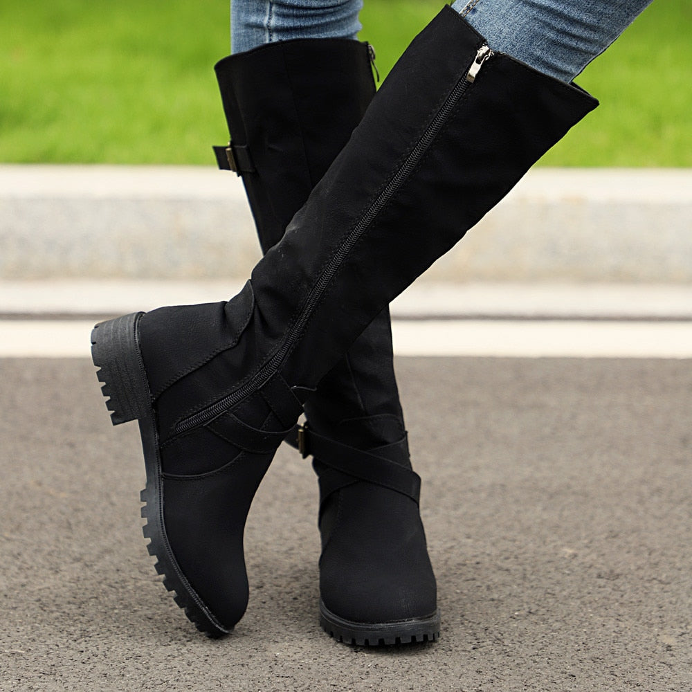 Casual Zipper Boots