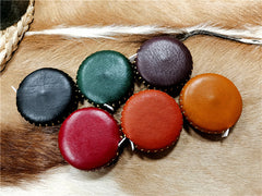 Portable Vegetable Tanned 1.5m Leather Tape Measures