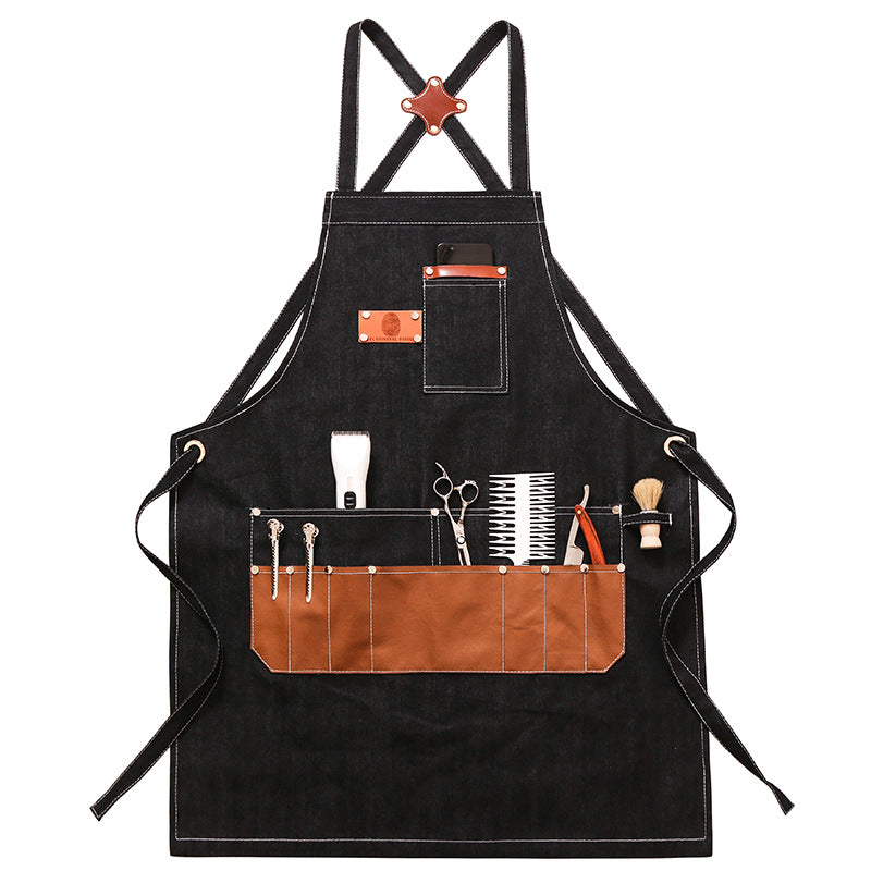 Black Heavy Duty Canvas Work Aprons P245