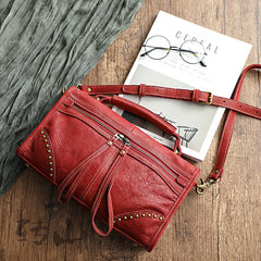 Retro Vege Tanned Leather Cute Handbag