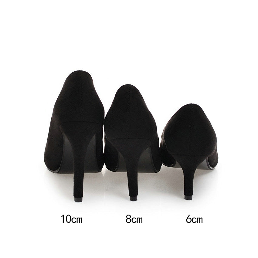 Lässige Pumps mit dünnem High Heels 