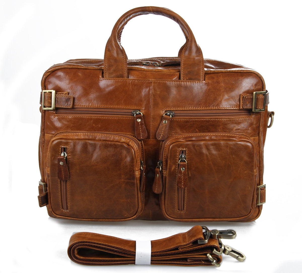 Men's Business Leather Packback Bag