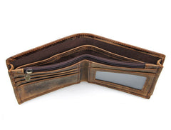 Vintage Crazy Horse Leder Herren Geldbörse