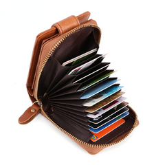 Vintage Fashion Leather RFID Multi Cards Case