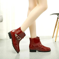 Rubber Waterproof Rain Ankle Boots