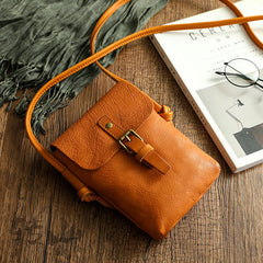 Vintage Mini-Handytasche aus pflanzlich gegerbtem Leder