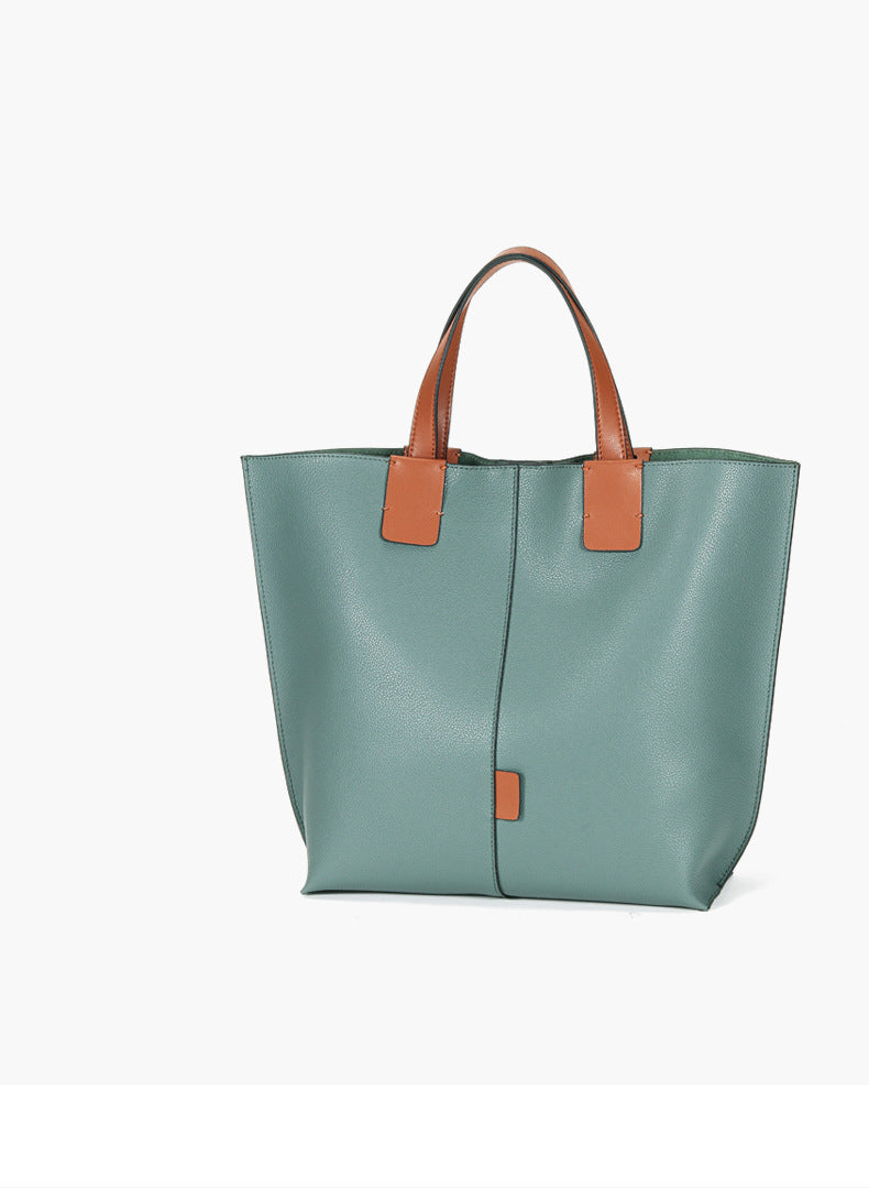 Large Capacity Leather Tote Handbags