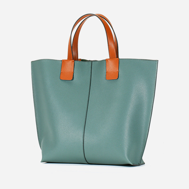 Large Capacity Leather Tote Handbags