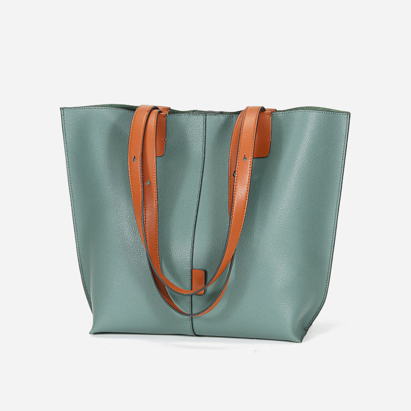 Large Capacity Leather Tote Handbags