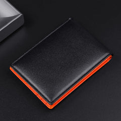 Black Small Ultra-Thin Leather Money Clips