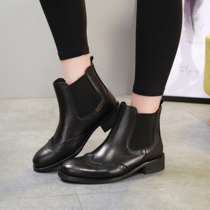 Casual Genuine Leather Ankle Boots