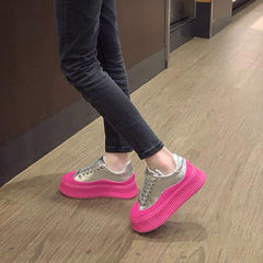 Casual Leather Platform Sneakers