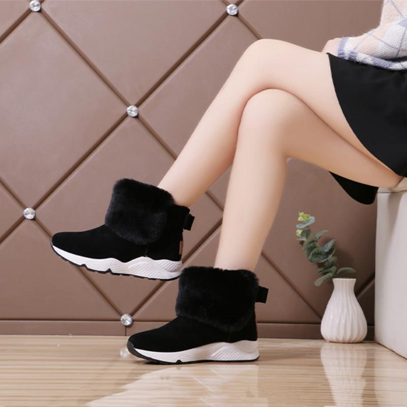 Waterproof Ankle Boots With Fur