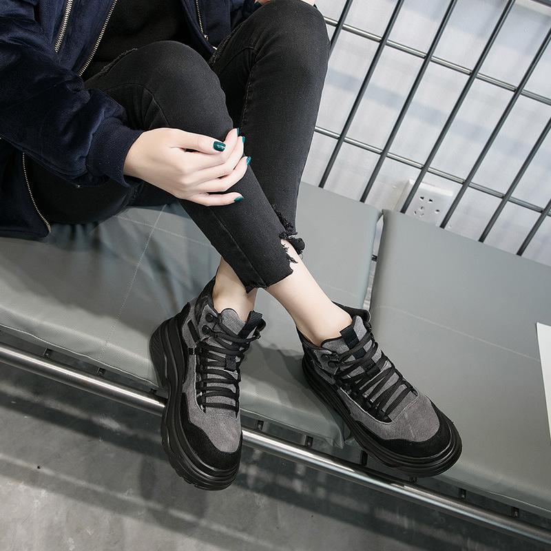 Casual Genuine Leather Platform Sneakers