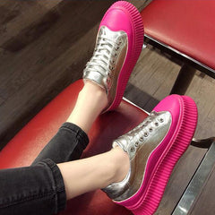 Casual Leather Platform Sneakers