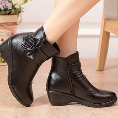 Warm Leather Ankle Boots