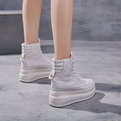 Casual Leather Platform Shoes