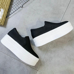 Casual Canvas Slip-Ons With Thick Sole