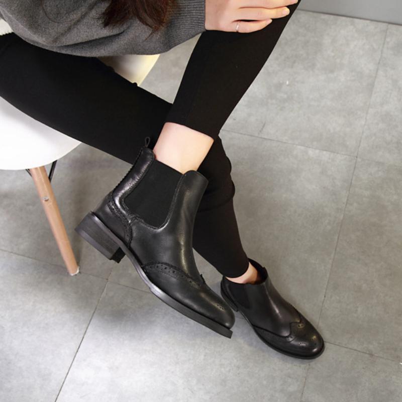 Casual Genuine Leather Ankle Boots