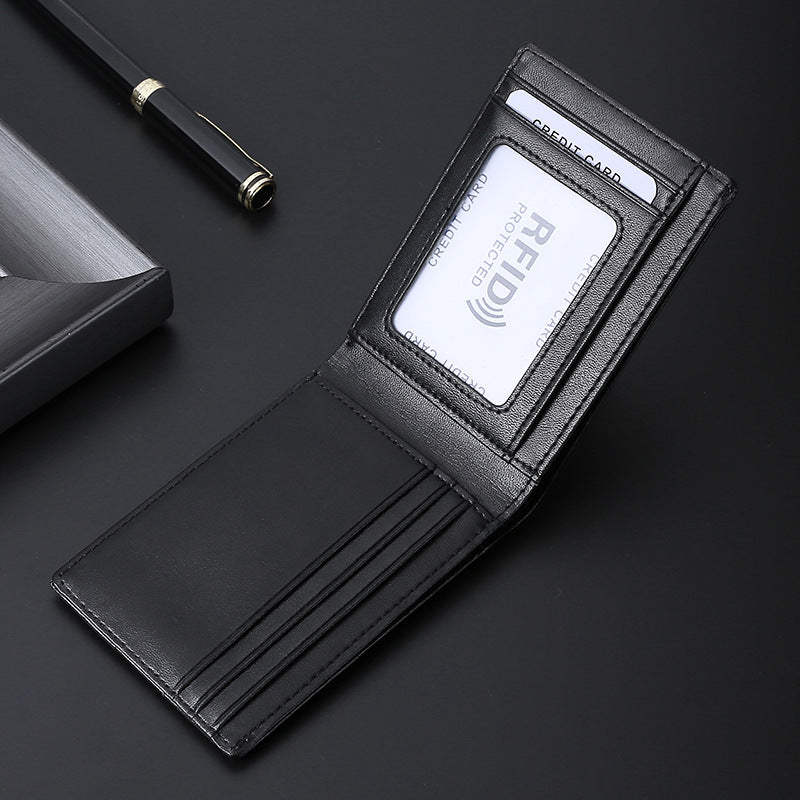 Black Small Ultra-Thin Leather Money Clips