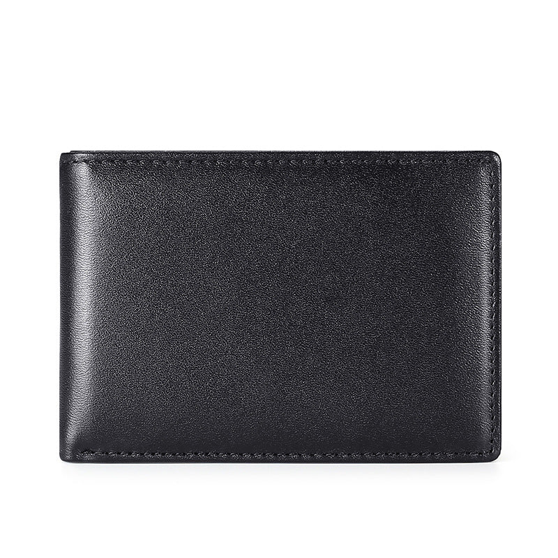 Black Small Ultra-Thin Leather Money Clips