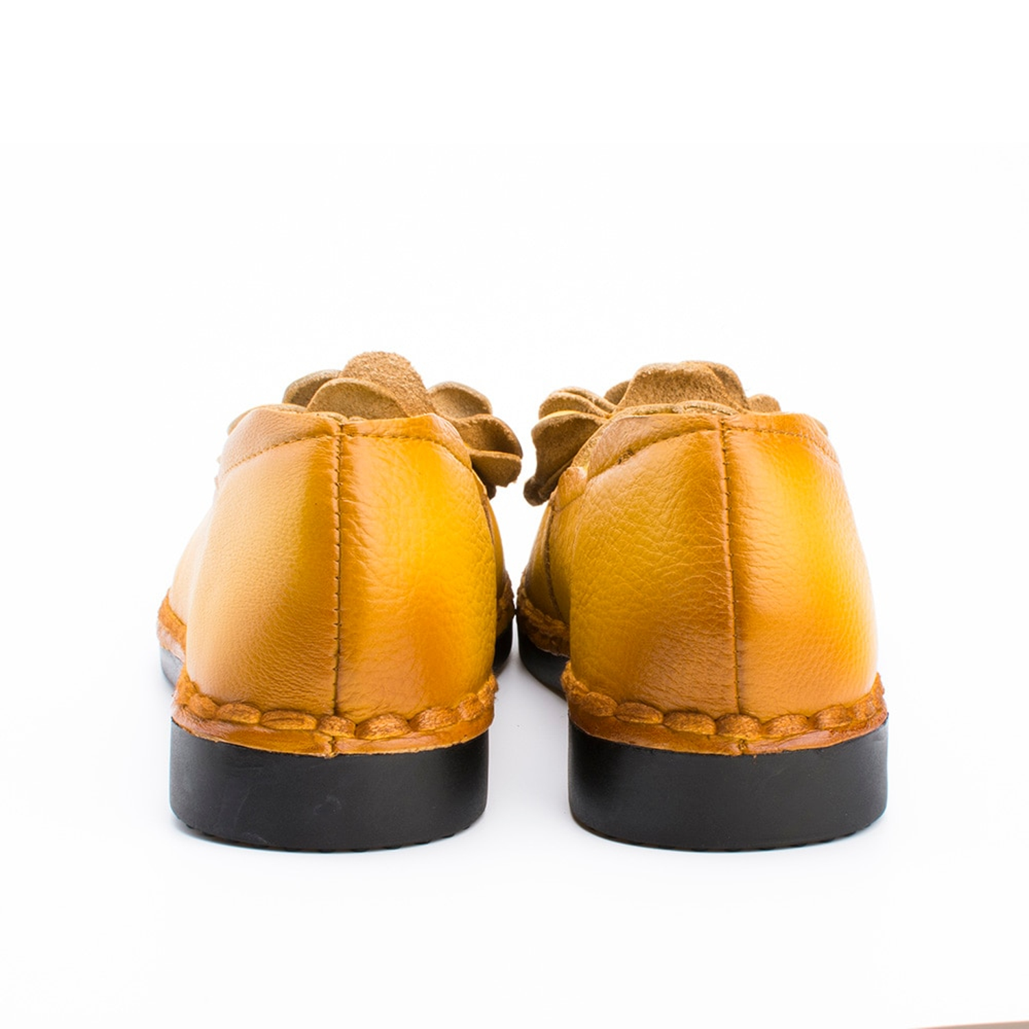 Genuine Leather Pointed Toe Flats