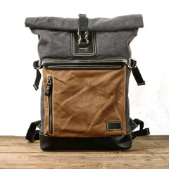 Waxed Canvas 15" Large Storage Casual Hiking