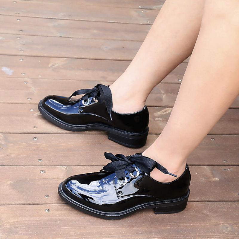 Casual Patent Leather Oxfords