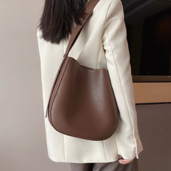 Damen Leder Handtasche mit Schnalle W9753