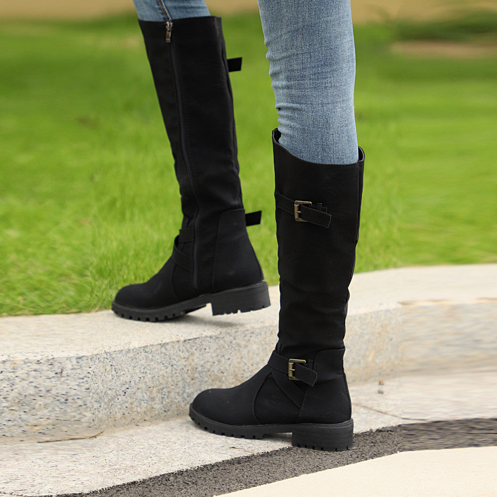 Botas casuales con cremallera 