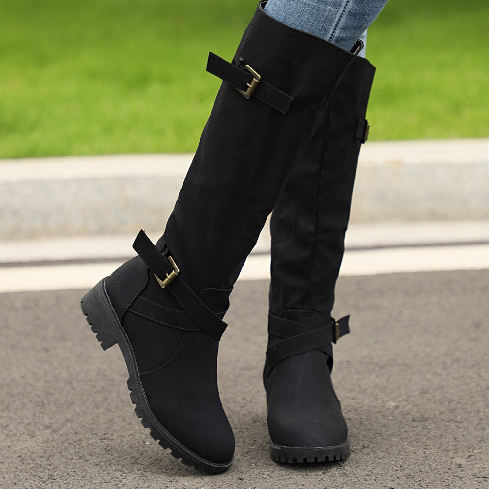 Botas casuales con cremallera 