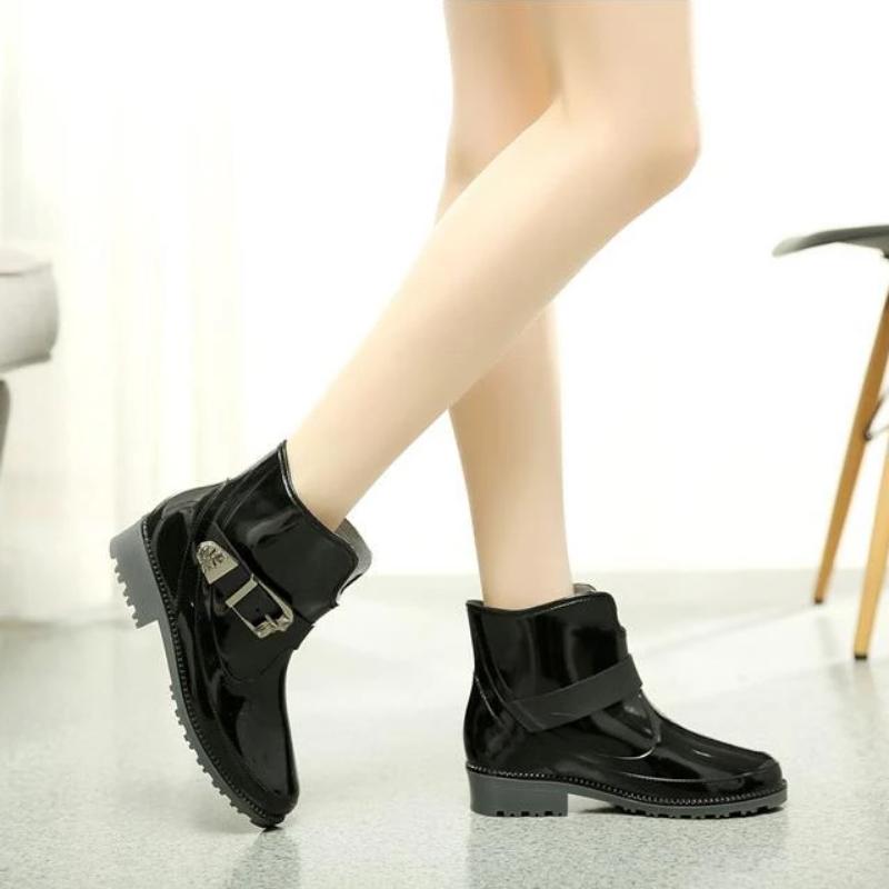 Rubber Waterproof Rain Ankle Boots