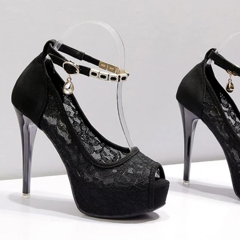 Lace High Heel Sandals