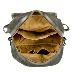 Vintage Leisure Leather Canvas Outdoor Mountain-climbing